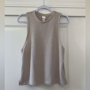 Knitted Sleeveless Tan Top Size M